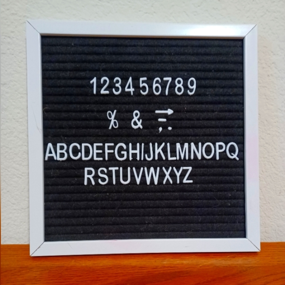 Felt Letter Board With Letters